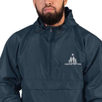 Come and Take them Anti-war Embroidered Champion Packable Jacket - Proud Libertarian - AnarchoChristian