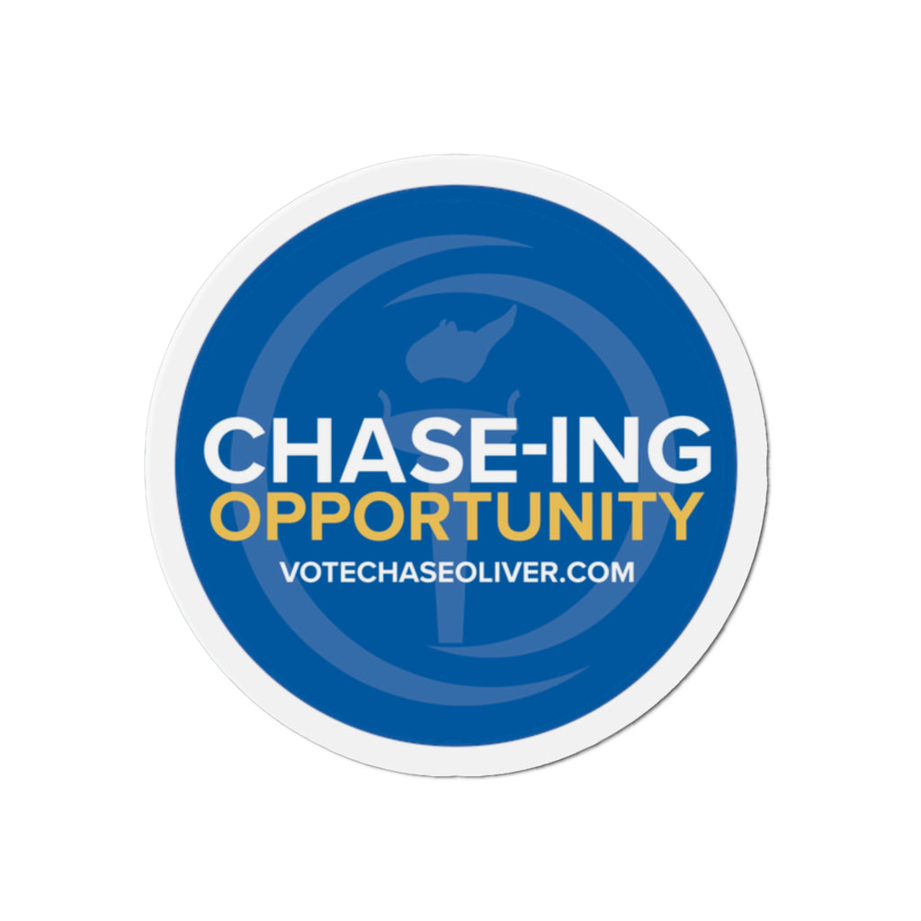 Chase-ing Opportunity - Chase Oliver for President Die-Cut Magnets