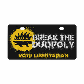 Break the Duopoly - Vote Libertarian License Plate