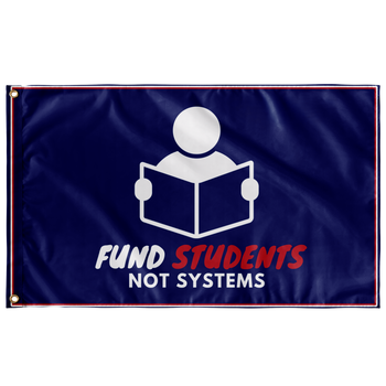 Fund Students Not Systems Single Sided Flag - Proud Libertarian - The Brian Nichols Show