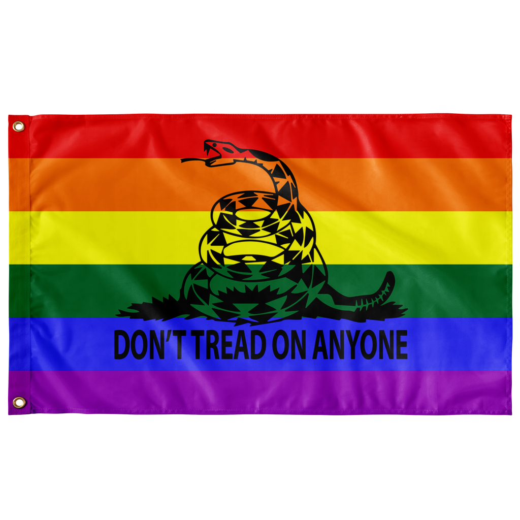 Don't Tread on Anyone Single Sided LGBT Flag - Proud Libertarian - Proud Libertarian