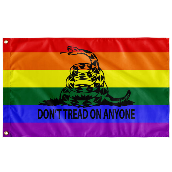 Don't Tread on Anyone Single Sided LGBT Flag - Proud Libertarian - Proud Libertarian