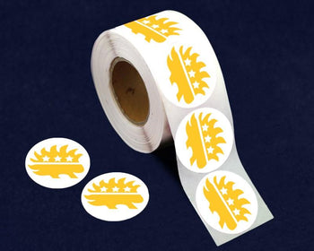 Gold Porcupine Libertarian Sticker Roll (Bulk) - Proud Libertarian - Fundraising for a Cause