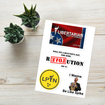 LPTN Sticker sheet - Proud Libertarian - Libertarian Party of Tennessee