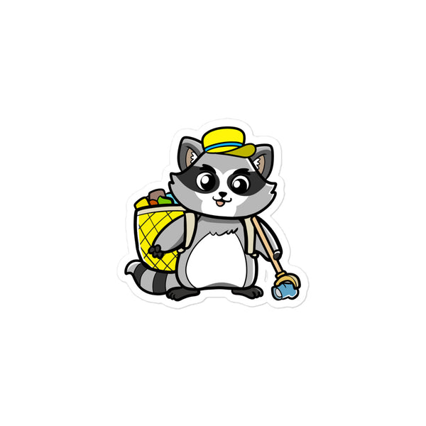 Trash Panda Cartoon Voluntary Raccoon Bubble-free stickers - Proud Libertarian - Cartoons of Liberty