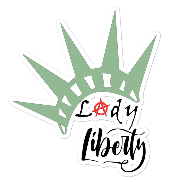 Lady Liberty Bubble-free stickers - Proud Libertarian - Proud Libertarian