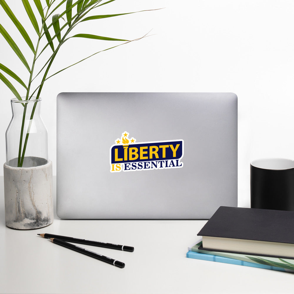 Liberty is Essential Bubble-free stickers - Proud Libertarian - Liberty is Essential