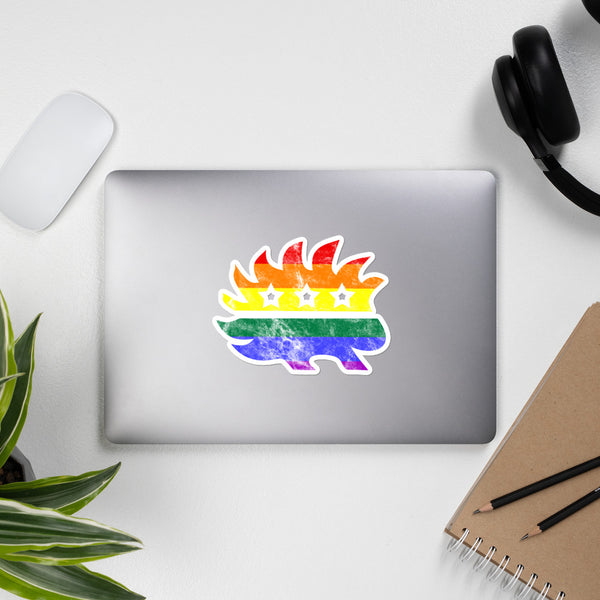 LGBT Porcupine Bubble-free stickers - Proud Libertarian - Proud Libertarian