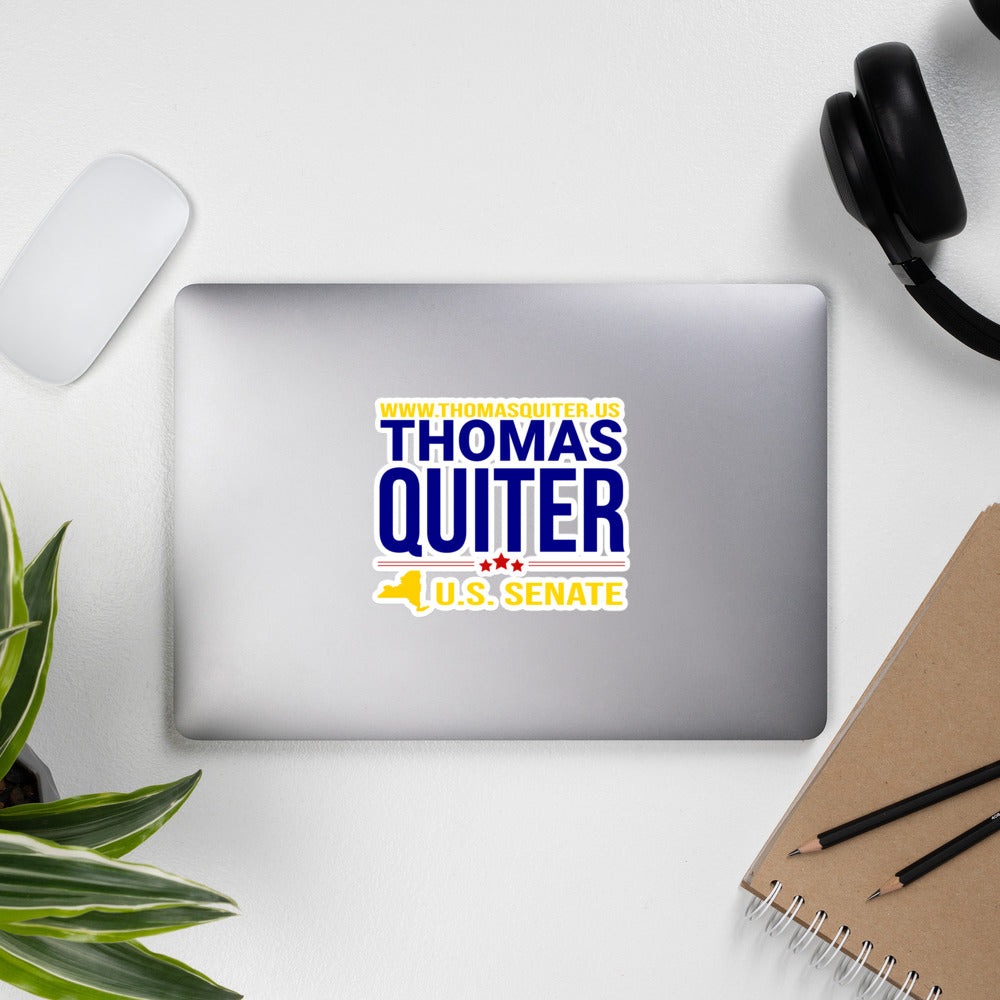 Quiter for US Senate Bubble-free stickers - Proud Libertarian - Thomas Quiter Campaign