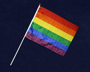 Large Rainbow Flags on a Stick - Proud Libertarian - Fundraising for a Cause