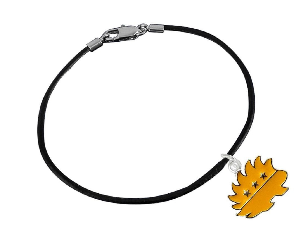 Libertarian Gold Porcupine Leather Cord Bracelets - Proud Libertarian - Fundraising for a Cause