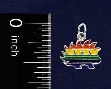 Libertarian Rainbow LGBTQ Porcupine Hanging Earring - Proud Libertarian - Fundraising for a Cause