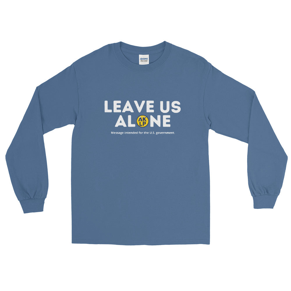 Leave Us Alone Alaska LP Men’s Long Sleeve Shirt - Proud Libertarian - Alaska Libertarian Party