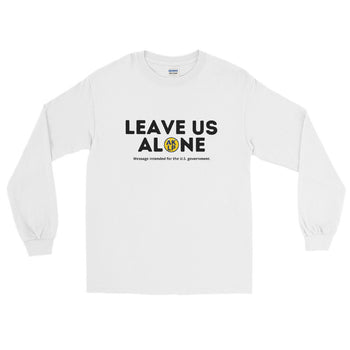 Leave Us Alone Alaska LP Men’s Long Sleeve Shirt - Proud Libertarian - Alaska Libertarian Party