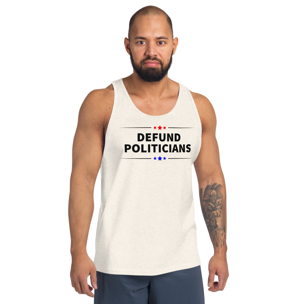 Defund Politicians (red and Blue) Unisex Tank Top - Proud Libertarian - People for Liberty