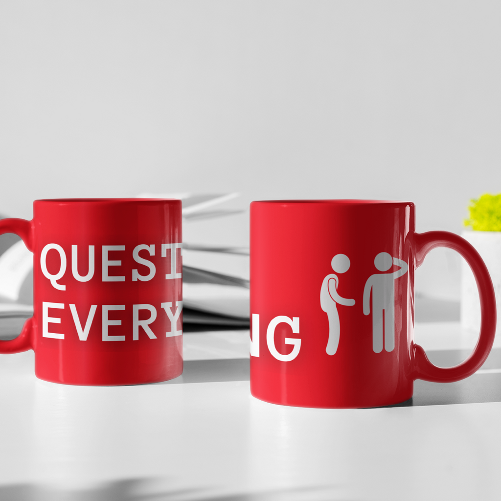 Question Everything Full Color Panoramic Mug - Proud Libertarian - The Brian Nichols Show