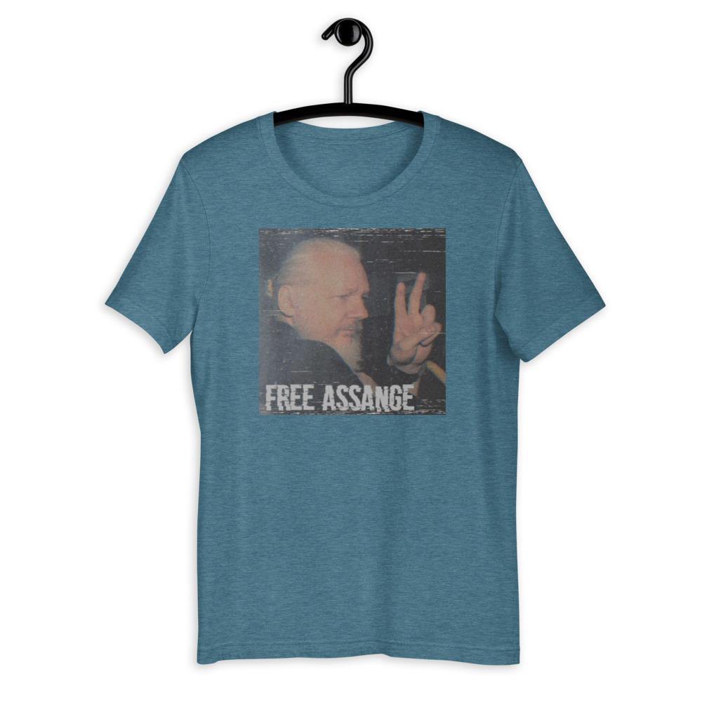 Assange Arrest Courage Free Short-Sleeve Unisex T-Shirt - Proud Libertarian - Libertarian Frontier