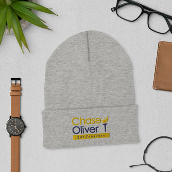 Chase Oliver For Congress Cuffed Beanie - Proud Libertarian