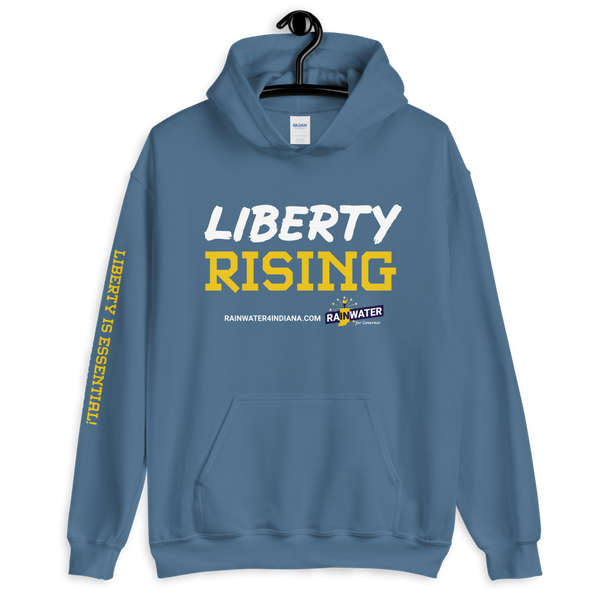 Liberty Rising - Rainwater for Indiana Hoodie - Proud Libertarian - Donald Rainwater