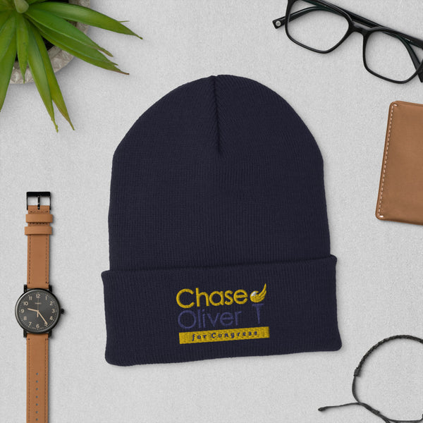 Chase Oliver For Congress Cuffed Beanie - Proud Libertarian