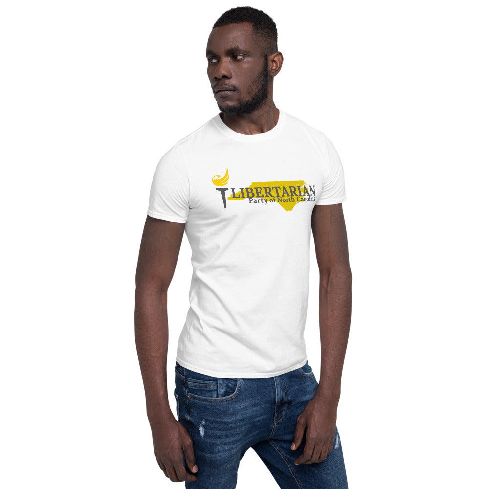 Libertarian Party of North Carolina Short-Sleeve Unisex T-Shirt - Proud Libertarian - Proud Libertarian