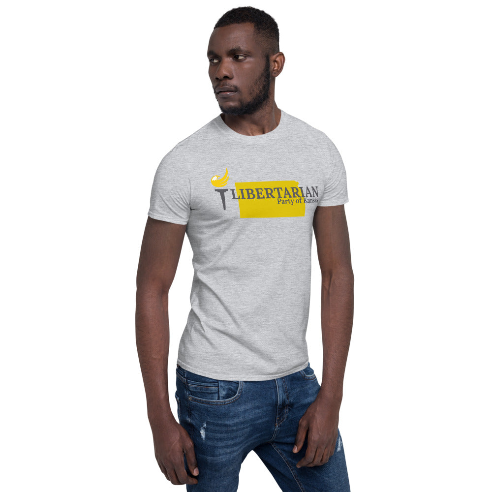 Libertarian Party of Kansas Short-Sleeve Unisex T-Shirt - Proud Libertarian - Proud Libertarian