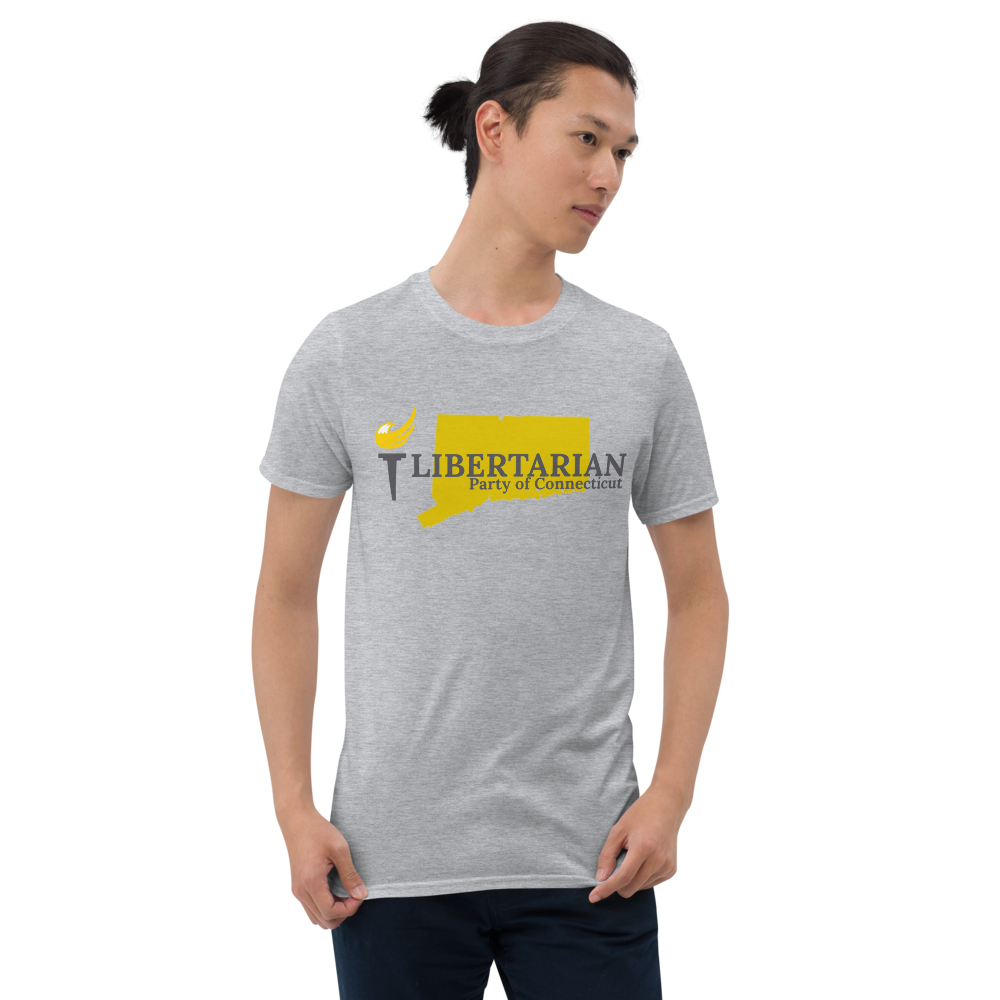 Libertarian Party of Connecticut Short-Sleeve Unisex T-Shirt - Proud Libertarian - Proud Libertarian
