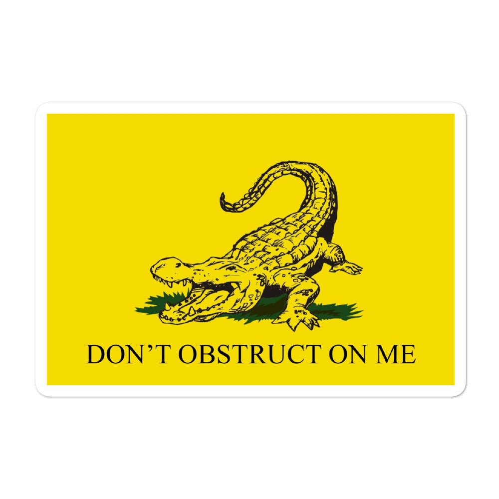 Don't Obstruct on Me Alabama delegation stickers - Proud Libertarian