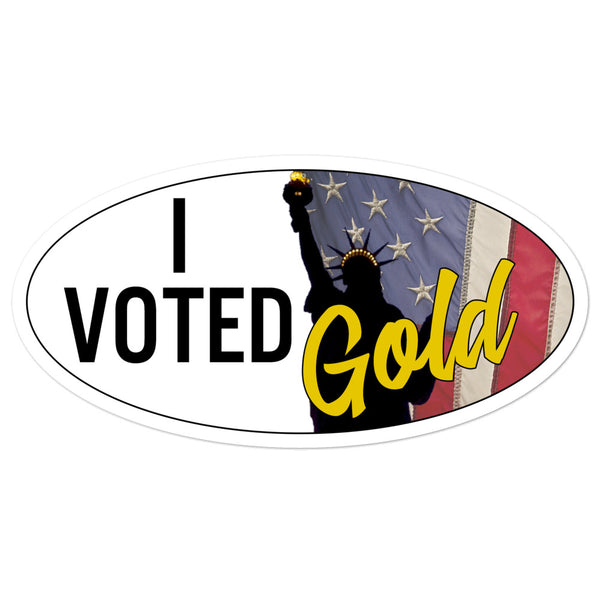I Voted Gold - Large Vote Stickers (Design 4) - Proud Libertarian - Proud Libertarian