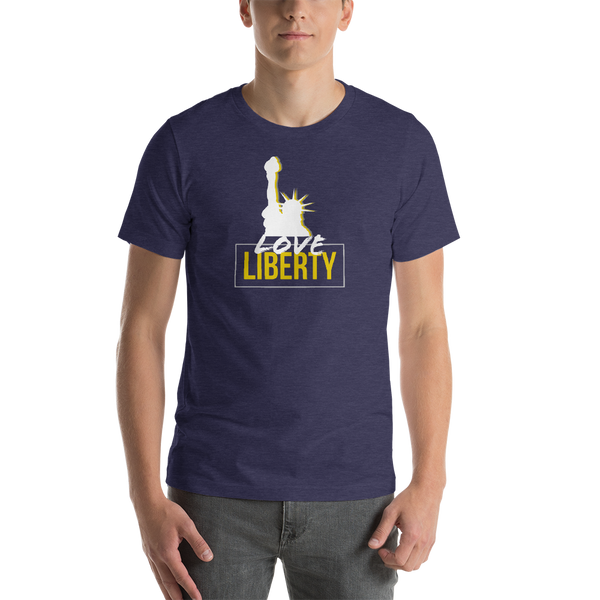 Love Liberty Short-Sleeve Unisex T-Shirt - Proud Libertarian - Proud Libertarian