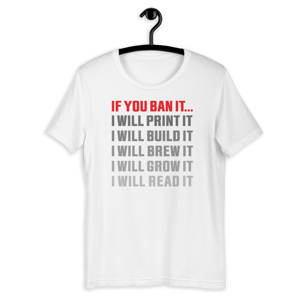If You Ban It.... Short-Sleeve Slim-Fit T-Shirt - Proud Libertarian - Expressman
