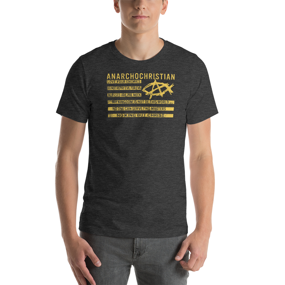 AnarchoChristian - No King But Christ Christian Flag Premium T-Shirt - Proud Libertarian - AnarchoChristian