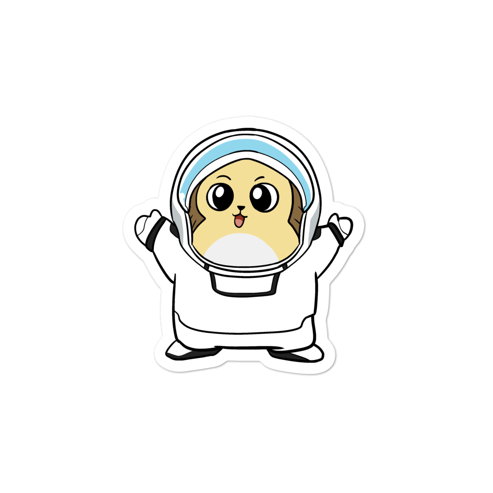 Freedom in Space Cartoon - Bubble-free stickers - Proud Libertarian - Cartoons of Liberty