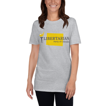Libertarian Party of Colorado Short-Sleeve Unisex T-Shirt - Proud Libertarian - Proud Libertarian