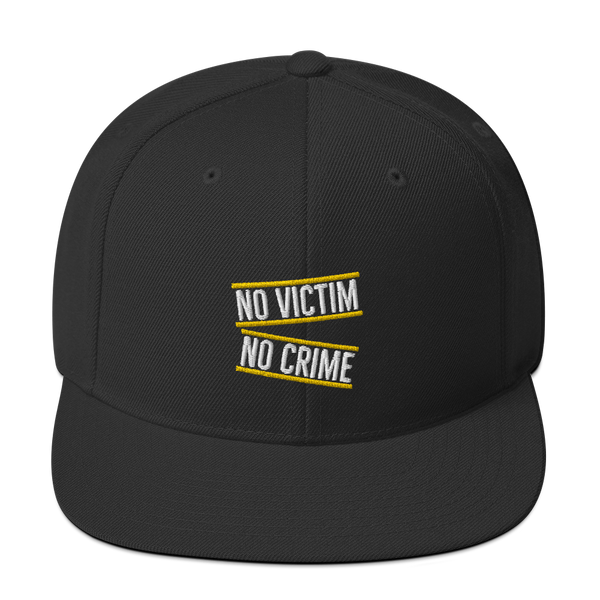No Victim No Crime Snapback Hat - Proud Libertarian - Proud Libertarian