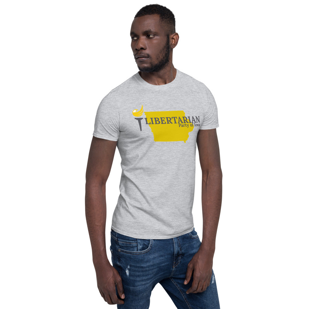 Libertarian Party of Iowa Short-Sleeve Unisex T-Shirt - Proud Libertarian - Proud Libertarian