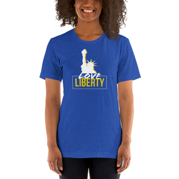 Love Liberty Short-Sleeve Unisex T-Shirt - Proud Libertarian - Proud Libertarian