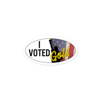 I Voted Gold - Large Vote Stickers (Design 4) - Proud Libertarian - Proud Libertarian