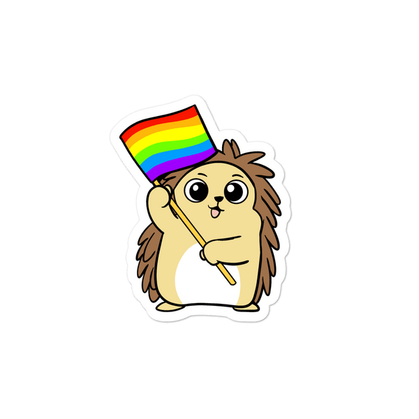 LGBTQ Porcupine Cartoon - Bubble-free stickers - Proud Libertarian - Cartoons of Liberty