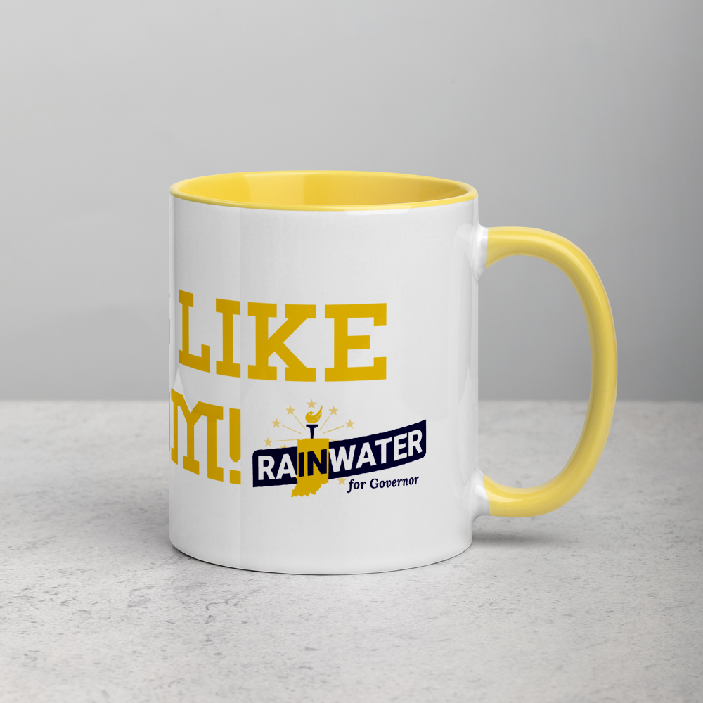 Rainwater for Indiana - "Tastes Like Freedom" Mug with Color Inside - Proud Libertarian - Donald Rainwater