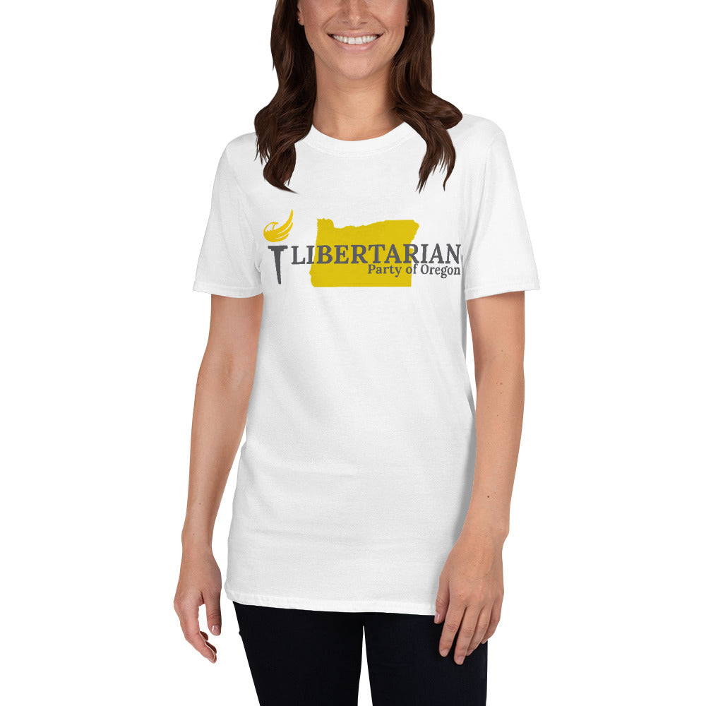 Libertarian Party of Oregon Short-Sleeve Unisex T-Shirt - Proud Libertarian - Proud Libertarian