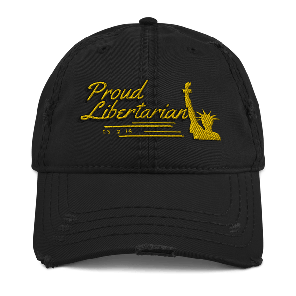 Proud Libertarian Distressed Dad Hat - Proud Libertarian - Proud Libertarian