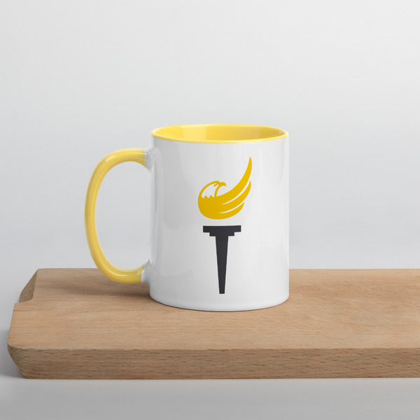 Libertarian Party Torch Mug with Color Inside - Proud Libertarian - Proud Libertarian