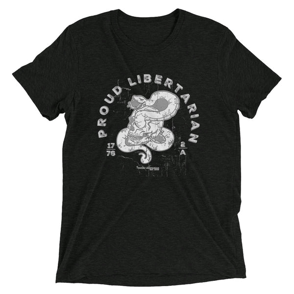 Snake Skull Proud Libertarian Short sleeve t-shirt - Proud Libertarian - Proud Libertarian