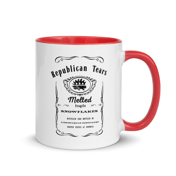 Republican Tears Mug with Color Inside - Proud Libertarian - Proud Libertarian