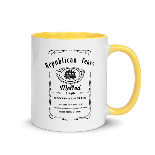 Republican Tears Mug with Color Inside - Proud Libertarian - Proud Libertarian