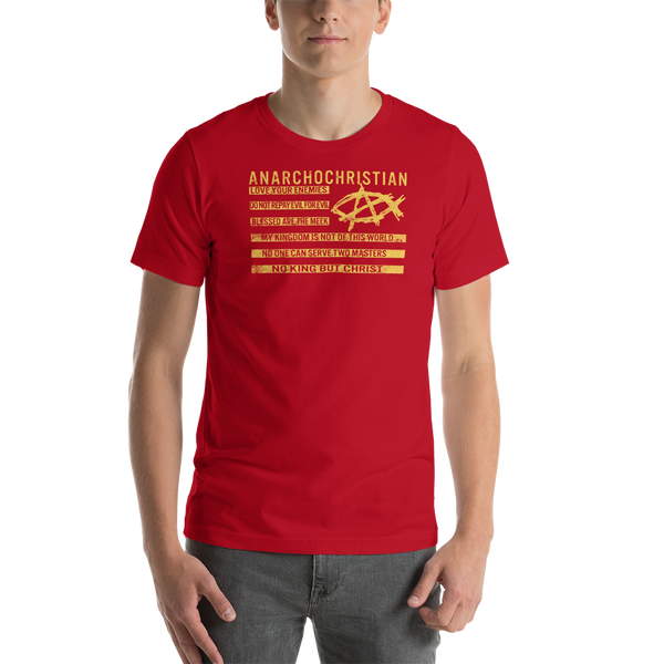 AnarchoChristian - No King But Christ Christian Flag Premium T-Shirt - Proud Libertarian - AnarchoChristian
