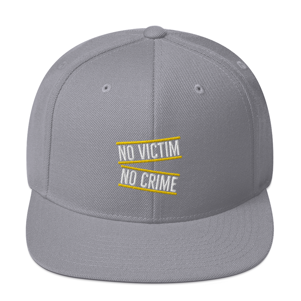 No Victim No Crime Snapback Hat - Proud Libertarian - Proud Libertarian