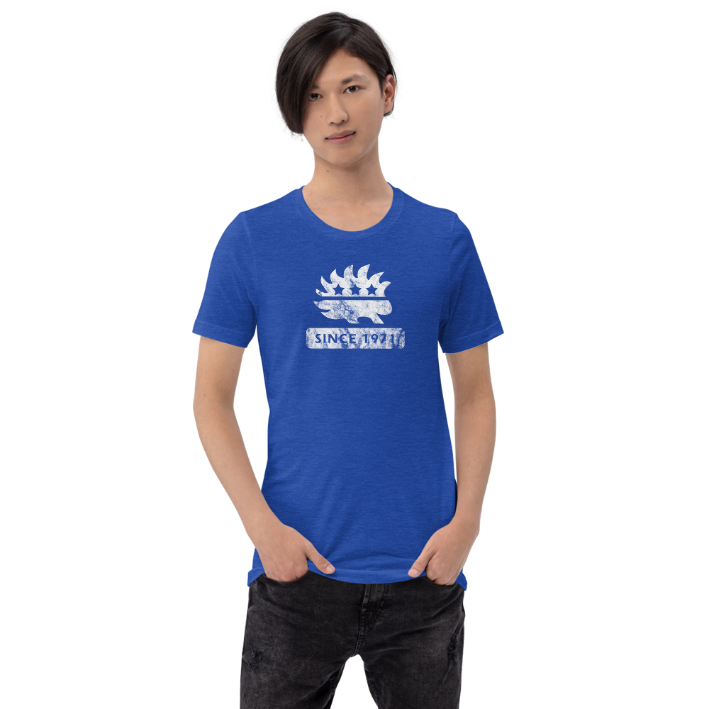 Libertarian Porcupine (Since 1971) Short-Sleeve Unisex Heathered T-Shirt - Proud Libertarian - Proud Libertarian