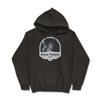 brian nichols show badge black white Hoodie - Proud Libertarian - Proud Libertarian